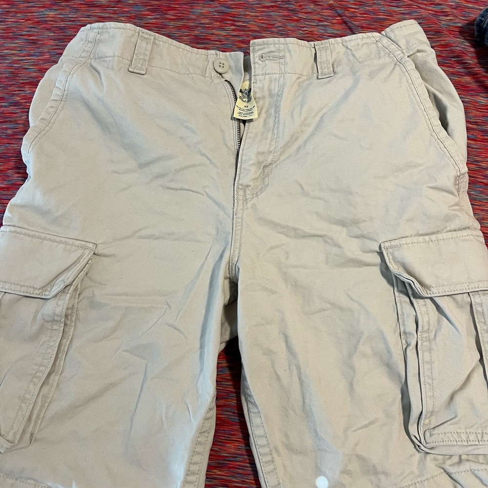 White cargo shorts